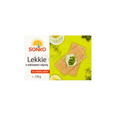 Sonko. Lekkie z orkiszem i dynią. Pieczywo chrupkie 170 g.