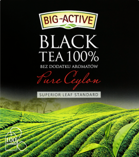 Big Active Herbata Czarna Pure Ceylon 100 Torebek