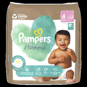 Pampers Harmonie Baby Pieluszki, rozmiar 4, 24 sztuki, 9kg-14kg