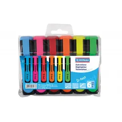 Donau Zakreślacz fluorescencyjny D-Text, 1-5mm (linia), 6szt., mix kolorów