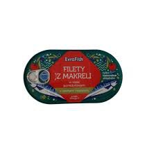 Evrafish Filet Z Makreli W Sosie Pomidorowym Z Oliwkami I Kaparami 170G