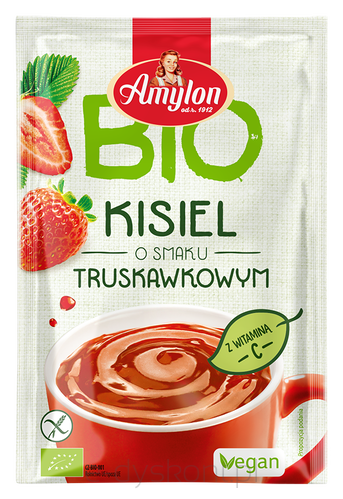 Kisiel Instant O Smaku Truskawkowym Bezglutenowy Bio 30 G - Amylon [BIO]