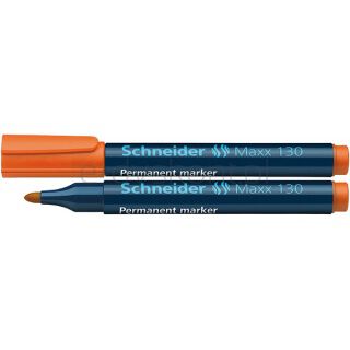 Schneider Marker permanentny Maxx 130, okrągły, 1-3mm, pomarańczowy