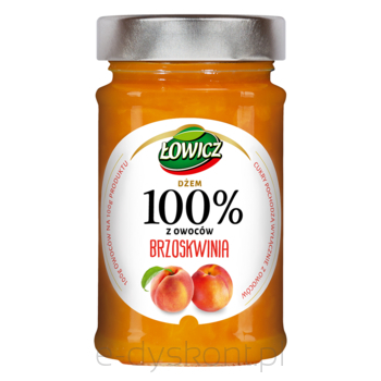 Łowicz Dżem 100% Z Owoców Brzoskwinia 210 G