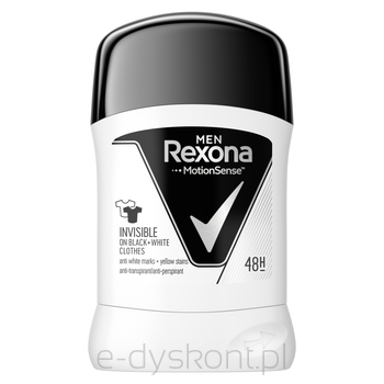 Rexona Men Dezodorant Invisible BlackWhite Sztyft 50Ml