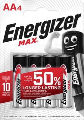 Energizer Bateria Max, AA, LR6, 1,5V, 4szt.