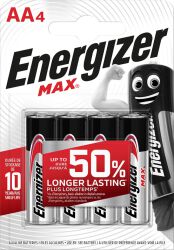 Energizer Bateria Max, AA, LR6, 1,5V, 4szt.