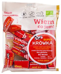 Krówki Truskawkowe Bezmleczne Bezglutenowe Bio 150 G - Me Gusto (Super Krówka) [BIO]