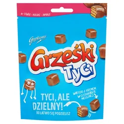 Grześki Tyci Wafelki Z Kremem W Czekoladzie Mlecznej 120 G