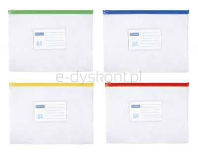 Donau Torebka z suwakiem PVC, A4, transparentna
