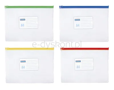 Torebka z suwakiem DONAU, PVC, A4, transparentna
