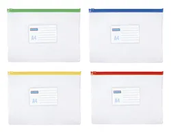Torebka z suwakiem DONAU, PVC, A4, transparentna