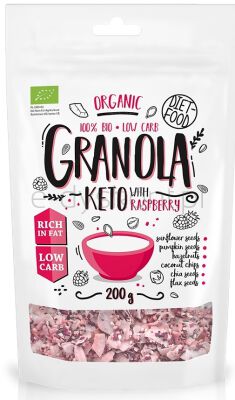 Diet Food Keto Granola Z Malinami Bio 200 G