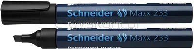 Schneider Marker Permanentny Maxx 233, Ścięty, 1-5Mm, Czarny 