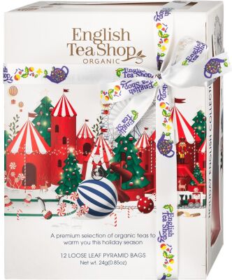 English Tea Shop Zestaw Herbat Świątecznych Piramidki Holiday White  (12X2) Bio 24G Bn