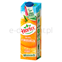 Hortex Pomarańcza Sok 100% Karton 1L