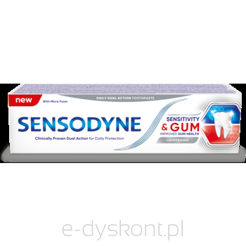 Sensodyne Nadwraz?Liwos?C? I Dzia?Sła Whitening Wybielająca Pasta Do Nadwrażliwych Ze?Bo?W, 75 Ml