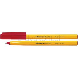 Schneider Długopis Tops 505, F, czerwony