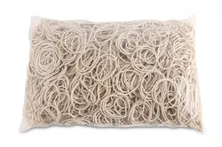 Office Products Gumki recepturki średnica 40mm, 1,5x1,5mm, 60% kauczuku, 1000g, zgrzewka, białe