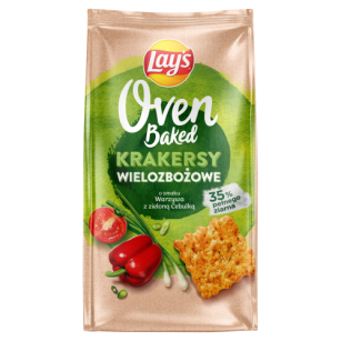 Lay’S Oven Baked Krakersy Wielozbożowe Warzywa Z Zieloną Cebulką 80G
