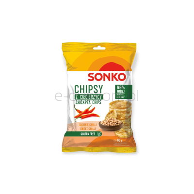 Sonko Chipsy z ciecierzycy o smaku słodkiego chili 60g