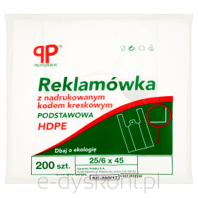 Hdpe Reklamówki 25X6X45 Cm Z Nadrukiem 200 Sztuk Sarantis