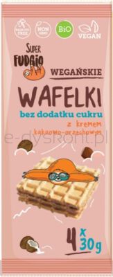 Super Fudgio Wafelki Z Kremem Kakaowo-Orzechowym B/C Bio 120 G