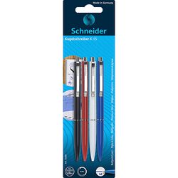Schneider Długopis automatyczny K15, 4 szt., blister