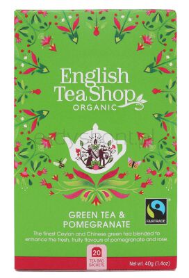 English Tea Shop Herbata Zielona Z Granatem (20X2) Bio 40 G