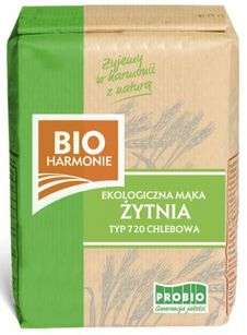 Mąka Żytnia Chlebowa Typ 720 Bio 1 Kg - Probio (Bioharmonie) [BIO]