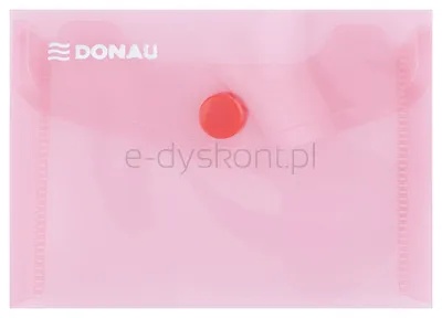 Teczka Kopertowa Donau Zatrzask, Pp, A7, 180Mikr., Czerwona