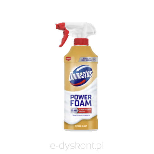 Domestos Power Foam Czyszcząca Piana Toaleta i Łazienka Citrus Blast 435ml