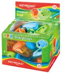Temperówka KEYROAD Star, plastikowa, podwójna, z pojemnikiem, pakowane na displayu, mix kolorów - 2
