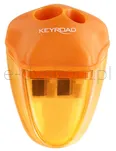 Temperówka KEYROAD Star, plastikowa, podwójna, z pojemnikiem, pakowane na displayu, mix kolorów - 5