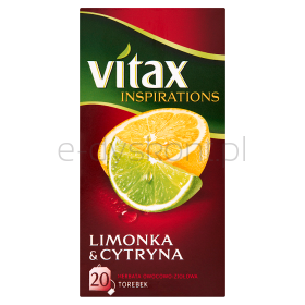 Vitax Herbata Inspiracje LimonkaCytryna 20 Torebek X 2G