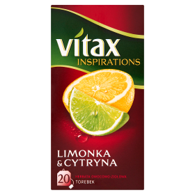 Vitax Herbata Inspiracje Limonka And Cytryna Owocowo-Ziołowa 40 G (20 Torebek)