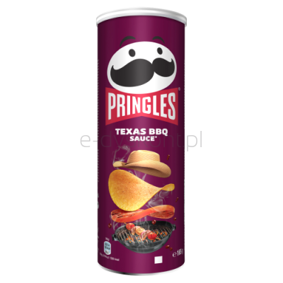 Pringles Texas Barbeque Tuba 165G- Chrupki O Smaku Teksańskiego Sosu Barbecue