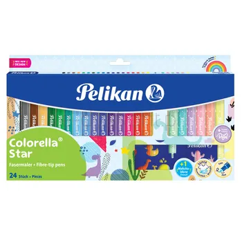 Pelikan Flamastry Colorella c302 18+6 szt + szablon