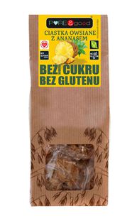 Ciastka Owsiane Z Ananasem Bez Dodatku Cukru Bezglutenowe 150 G - Pure&Good [BIO]