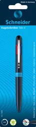 Długopis automatyczny SCHNEIDER TAKE 4, M, 4 kolory wkładu, blister, mix kolorów