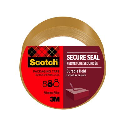 Scotch Taśma pakowa Secure Seal, 50mm, 50m, brązowa