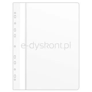 Donau Skoroszyt PVC, A4, twardy, 150/160mikr., wpinany, biały