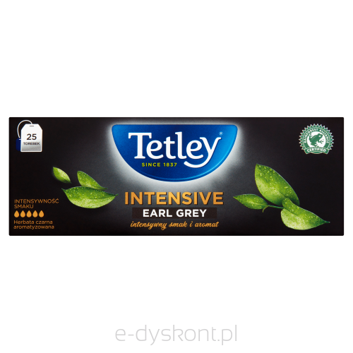 Tetley Herbata Intensive Earl Grey 25 Torebek X 2G