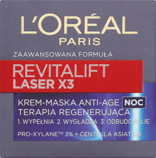 L'Oreal Paris Revitalift Laser X3 Noc Zaawansowana Formuła Anti-Age Krem-Maska 50 Ml