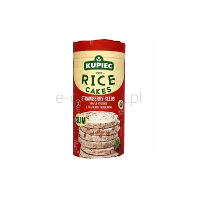 Kupiec Wafle ryżowe z suszonymi pestkami truskawki 90g