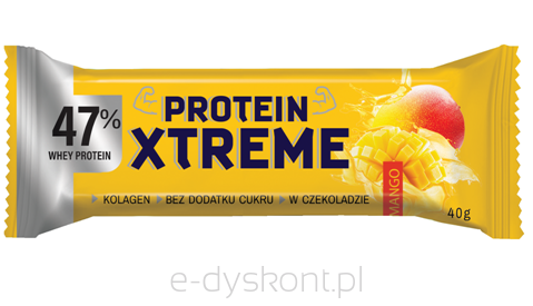 Baton Proteinowy Xtreme Z Mango W Czekoladzie Mlecznej Bez Dodatku Cukru 40 G - Dobry Squad [BIO]