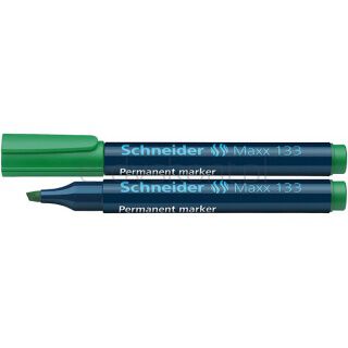 Schneider Marker permanentny Maxx 133, ścięty, 1-4mm, zielony [BIURO]