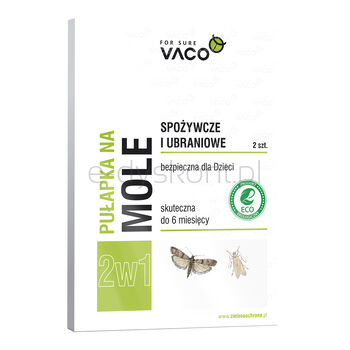 Eco Vaco Pułapka na mole kuchenne i ubraniowe (2w1) 2x1 szt.