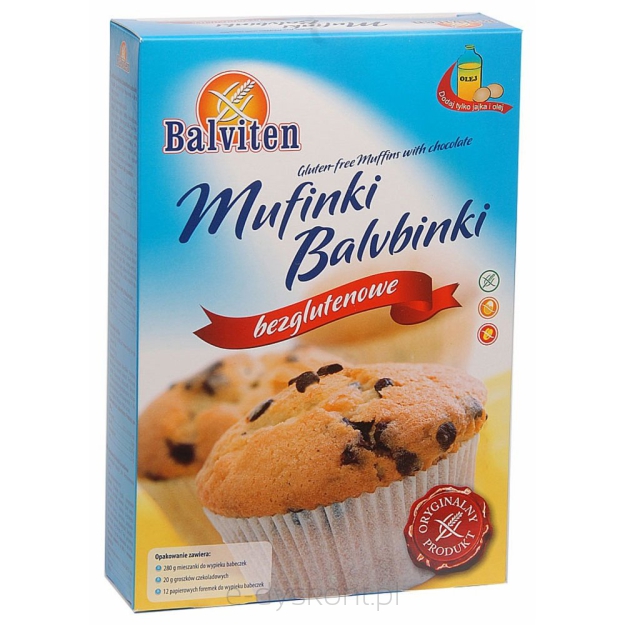 Balviten Mufinki Balvbinki Z Kawałkami Czekolady 280G.