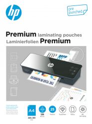 Folie Laminacyjne Hp Premium A4, Dziurkowanie, 125 Mic, 25 Szt., Przezroczyste/Połysk